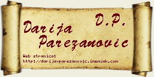 Darija Parezanović vizit kartica